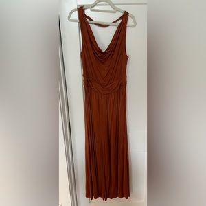 Maeve by Anthropologie burnt orange jumpsuit.